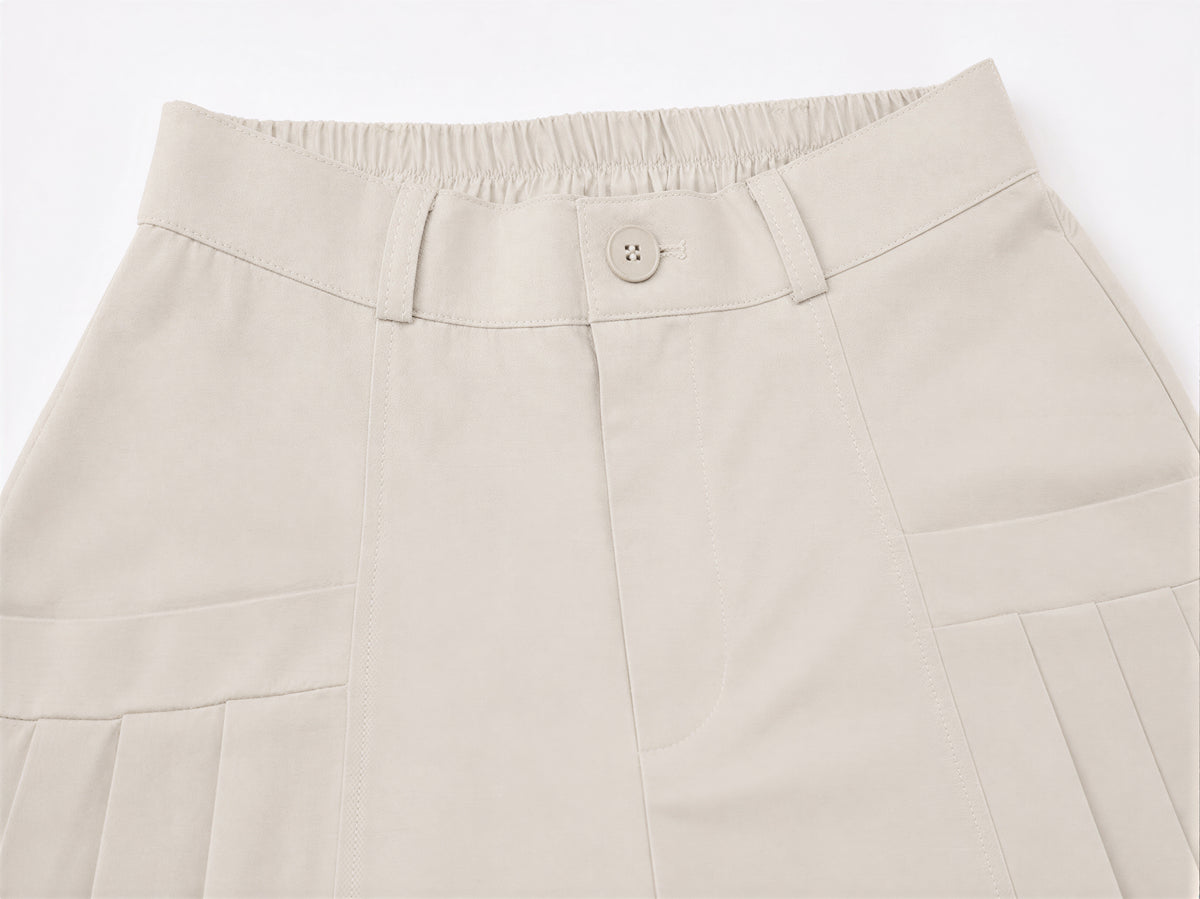 「秋季新品 」「多色」高腰壓褶工裝寬褲