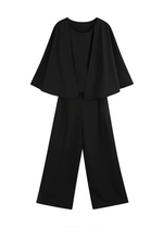 「秋季新品 」「多色」S-2XL 品質兩件式 斗篷袖上衣+長褲 套裝
