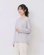 「4色」S-4XL 圓領落肩寬鬆長袖T恤