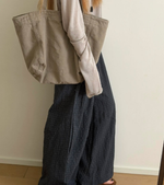 「秋季新品 」「4色」S-XL 寬鬆闊腿格紋運動褲