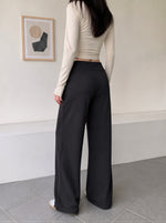 「秋季新品 」「3色」S-XL 高腰垂墜感直筒寬褲