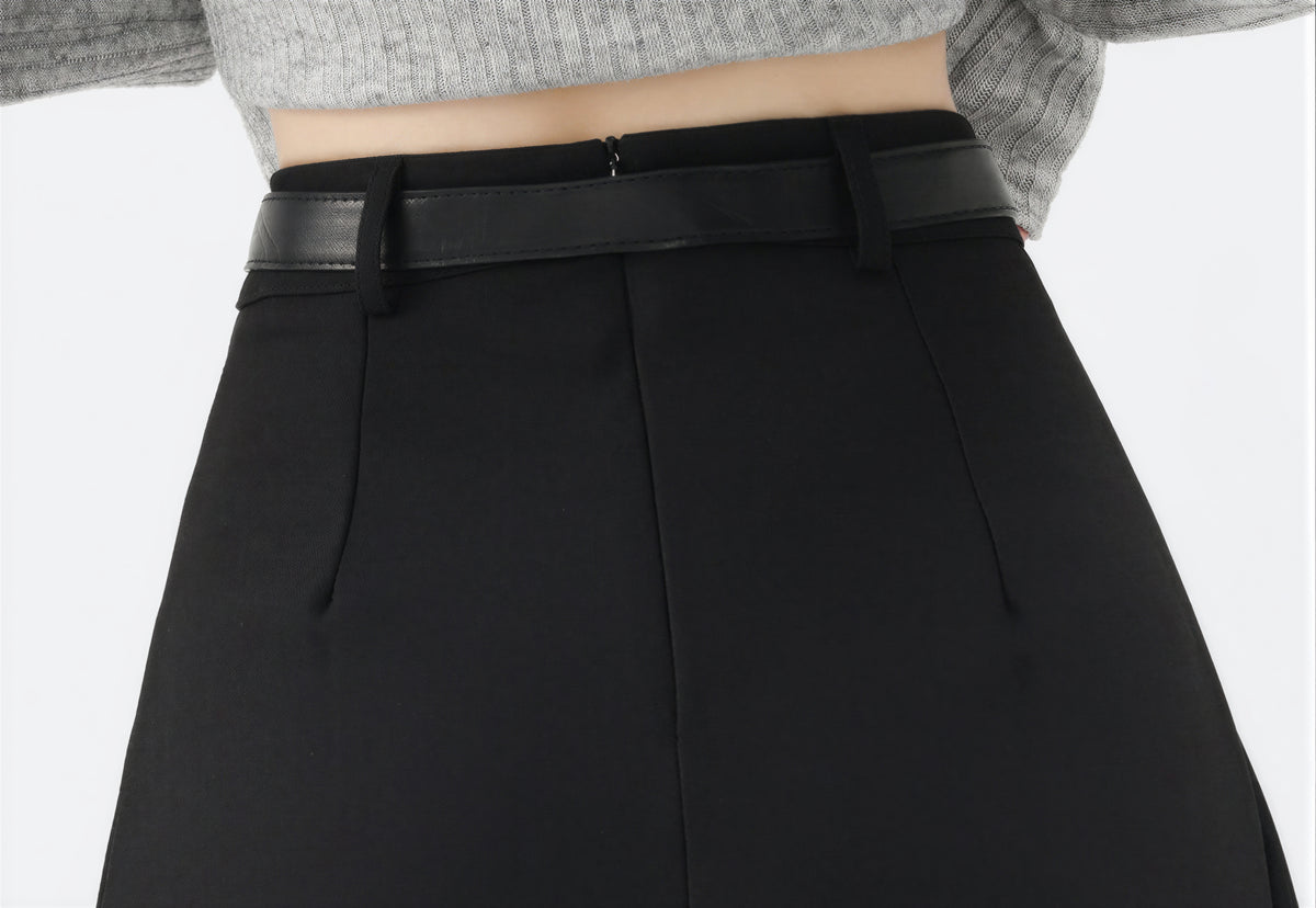 「秋季新品 」「兩色」高腰顯瘦長款百褶裙