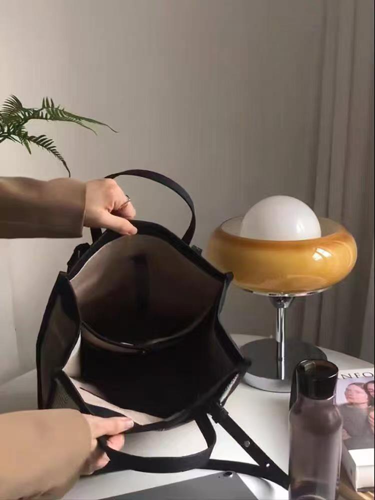 幾何拼接 大容量 托特手提包