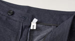 「秋季新品 」S-XL 深藍色高腰垂墜感不對稱寬褲