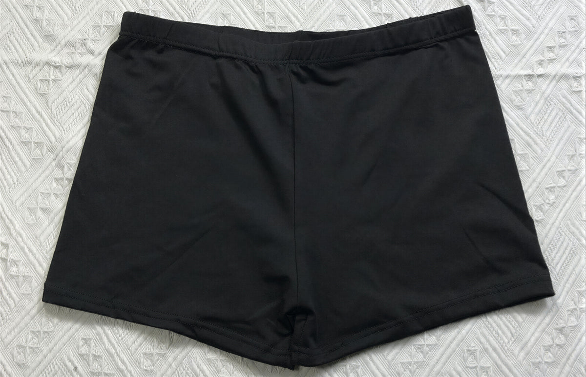 荷葉遮腹 交叉露背 連身裙式泳衣