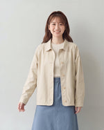「兩色」「秋季新品 」 舒適水洗棉 | 翻領寬鬆廓形夾克