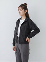「秋季新品 」「兩色」連帽抽繩短版衝鋒外套