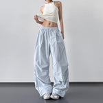 S-XL 「7色」抽繩鬆緊腰 | 立體廓形寬褲工裝褲