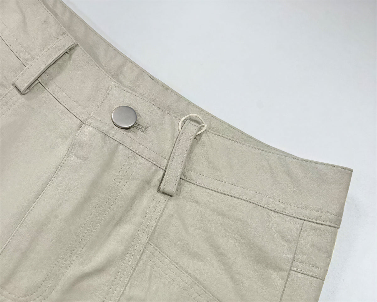 「秋季新品 」「4色」S-L 高腰中線垂墜感寬褲