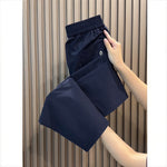 S-2XL 鬆緊高腰直筒九分褲