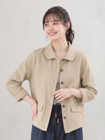「兩色」「秋季新品 」M-2XL 翻領單排扣寬鬆外套