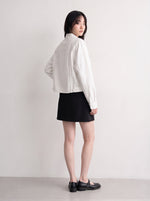 S-XL 白色立領短版 | 工裝夾克俐落外套