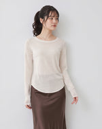 「秋季新品 」「兩色」S-2XL 圓領莫代爾修身打底長袖T恤