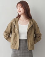 「秋季新品 」M-2XL 連帽短版寬鬆夾克