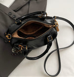 「多色」復古光澤 輕便斜背 波士頓手提包