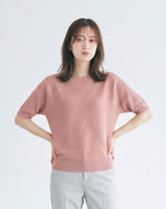 「3色」S-XL 寬鬆落肩羅紋針織衫