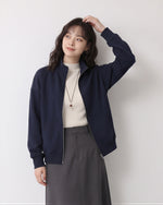 「秋季新品 」立領寬鬆拉鍊連帽外套