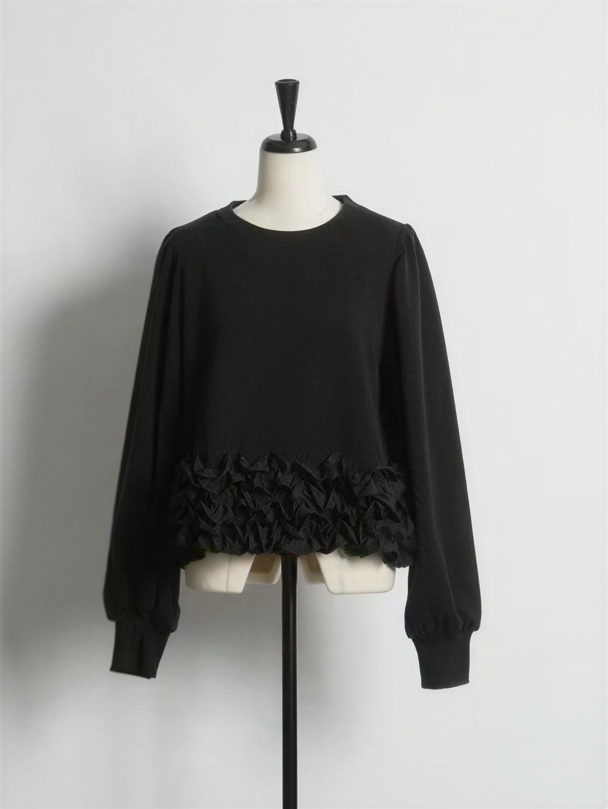 「秋季新品 」「兩色」立體荷葉邊短版衛衣