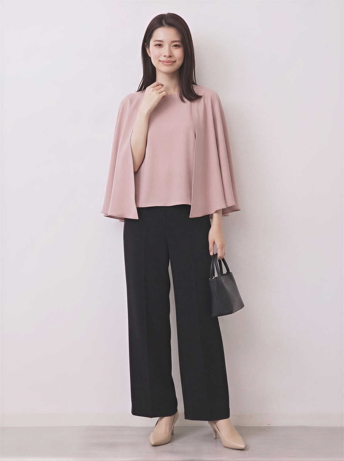 「秋季新品 」「多色」S-2XL 品質兩件式 斗篷袖上衣+長褲 套裝