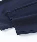 S-2XL 鬆緊高腰直筒九分褲