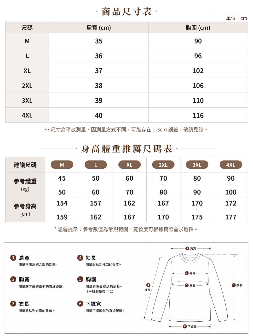 M-4XL 黑色拉鍊V領 | 設計感衛衣 size chart 1