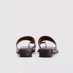 金屬點綴方頭斜帶女款套趾涼拖鞋