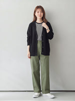 「秋季新品 」「3色」寬鬆落肩大口袋針織開襟衫