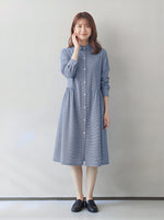 「秋季新品 」「兩色」M-2XL 寬鬆A字擺立體剪裁襯衫洋裝