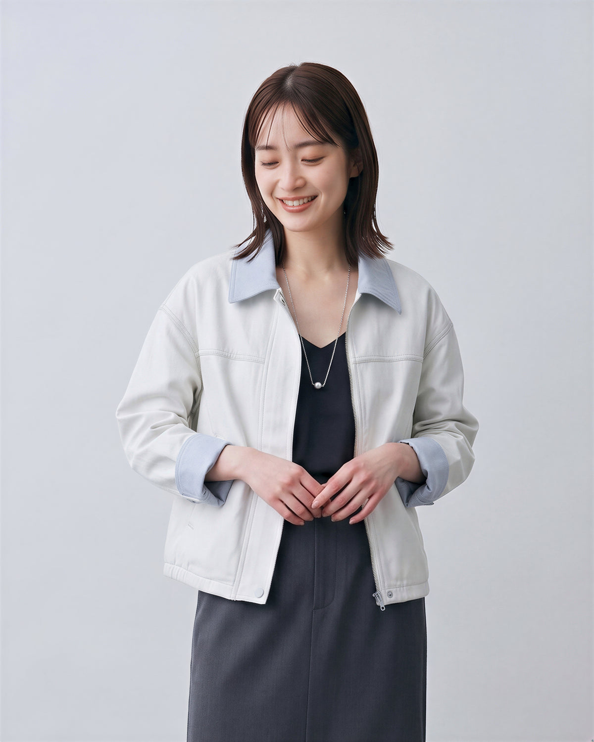 S-XL 撞色翻領 | 短版夾克