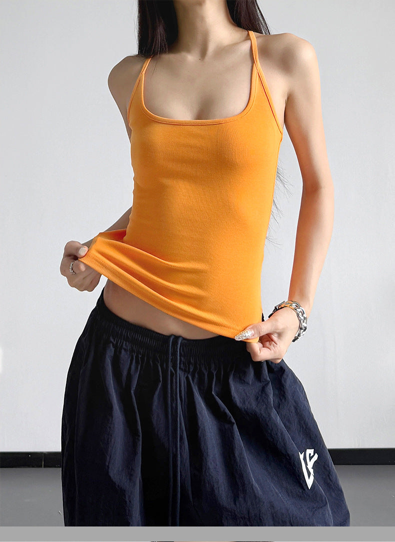 S-XL 修身顯線條工字背細肩帶背心
