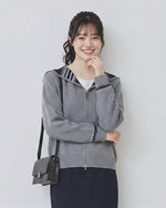 「秋季新品 」S-2XL 連帽提花雙拉鍊開襟毛衣