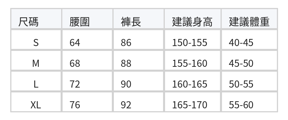 「秋季新品 」「2色」S-XL 高腰中線寬褲牛仔褲 size chart 1