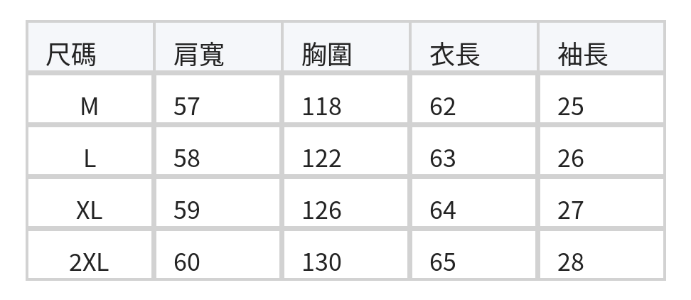 純棉甄選 | 淺藍壓褶泡泡袖襯衫 size chart 1