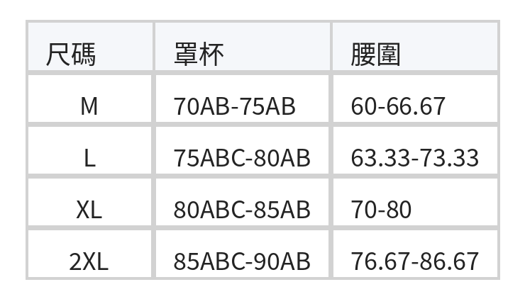 露腰綁帶 印花寬褲 掛脖分體三件式泳裝 size chart 1