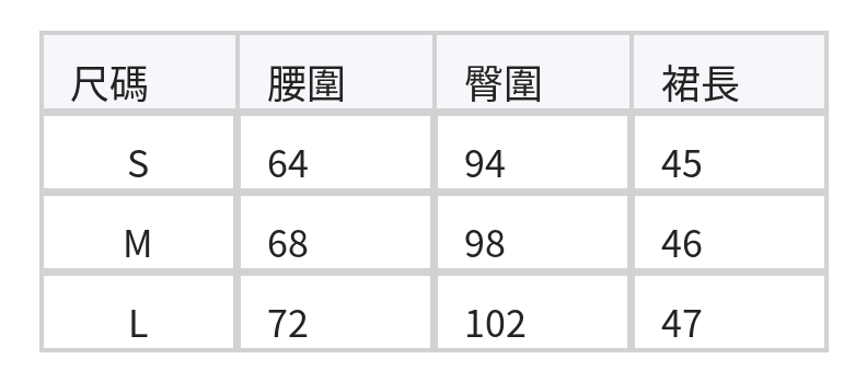 設計感！ A字半身裙 小眾高腰口袋休閒短裙 size chart 1