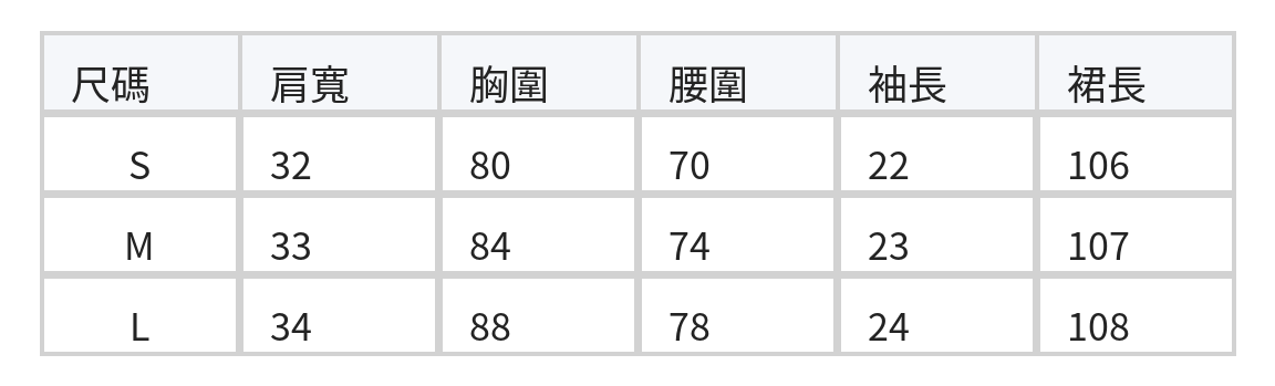 收腰抓皺波點V領洋裝 size chart 1
