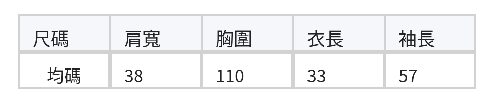 流蘇鏤空蕾絲感針織罩衫 size chart 1