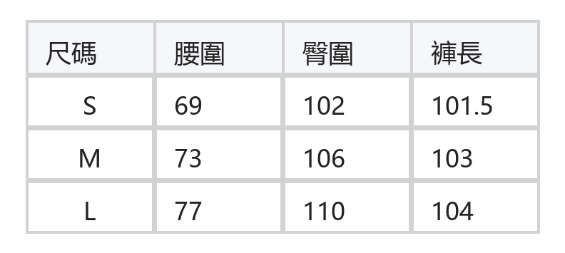 高腰拖地側工裝口袋闊腿夏季休閒褲 size chart 1