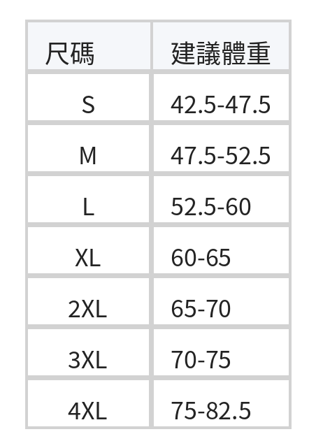 抽繩高腰開衩運動長裙 size chart 1