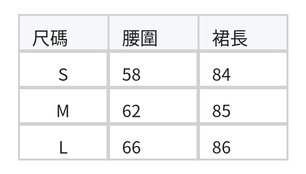 美式復古個性高腰A字裙擺 荷葉拼接牛仔半身裙 size chart 1