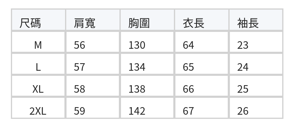 圓領點點寬鬆襯衫 size chart 1