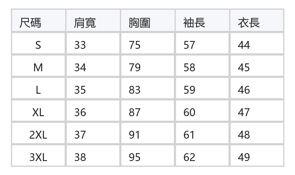 方領蕾絲拼接高腰線長袖T恤 size chart 1