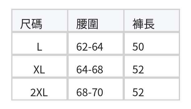 高腰鬆緊腰薄款寬褲短褲休閒寬鬆剪裁 size chart 1