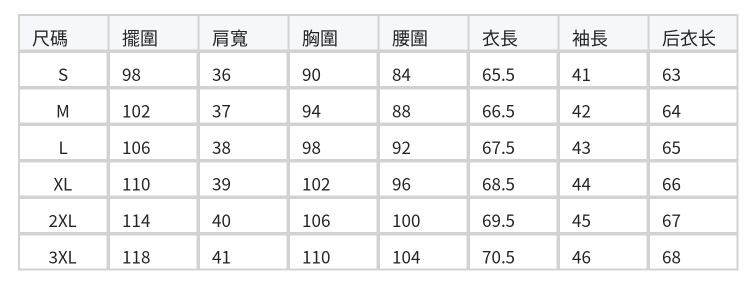 S-3XL 翻駁領七分袖 | 寬鬆西裝外套 size chart 1