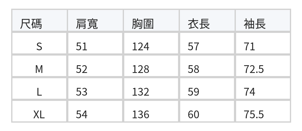 連帽立領抽繩短版風衣外套 size chart 1