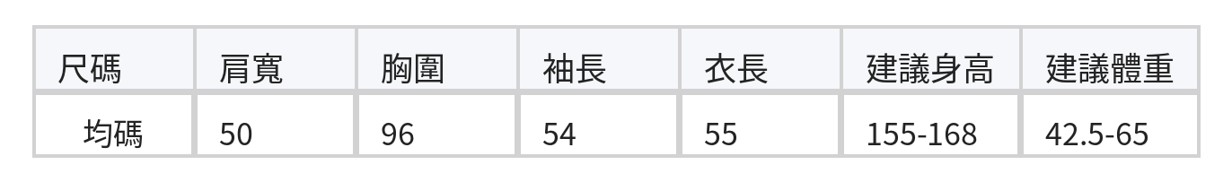 「秋季新品 」柔軟舒適 鏤空拼接寬鬆針織衫 size chart 1