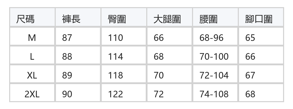 鬆緊高腰木耳邊牛仔闊腿褲 size chart 1
