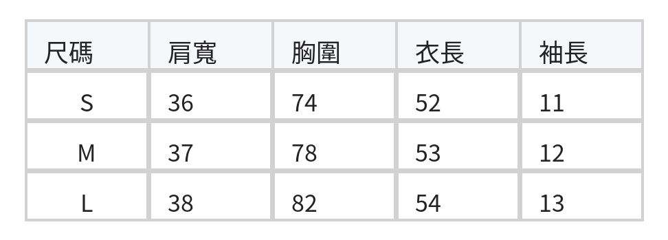 修身顯線條撞色圓領T恤 size chart 1
