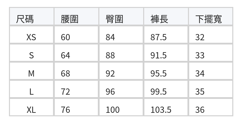 高腰顯腿長水洗牛仔半身裙 size chart 1