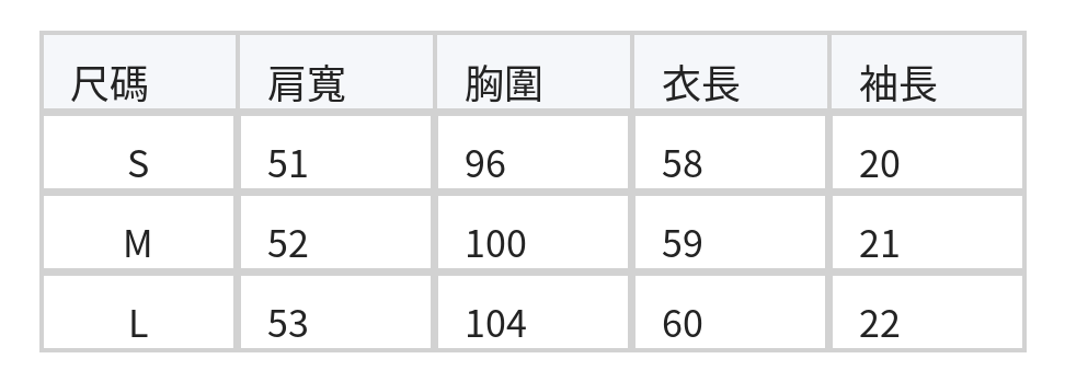 寬鬆百搭半袖紫色上衣 size chart 1